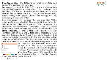 Linear Arrangement | Advanced Example - 15 | Reasoning Ability | TalentSprint Aptitude Prep