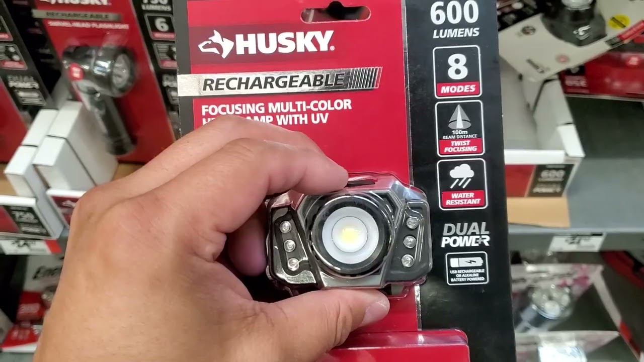 REVIEW- Husky 600 Lumens Dual Power Twist to Focus Rechargeable Headlight- IS THIS ANY GOOD?
