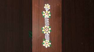 Sayali's Rangoli - Easy & Simple Daily Rangoli Ep.1179 - Flower Rangoli #shortsfeed #rangoli #shorts