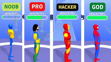 NOOB vs PRO vs HACKER vs GOD in SuperHero Fall
