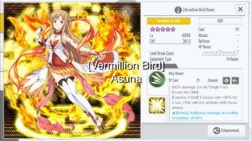 【SAOIF】[Vermillion Bird] Asuna (Holy | Thrust | Single Foe | Burst) Skill Animation