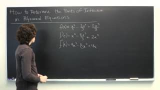 How to Determine the Point of Inflection in Polynomial Equations
