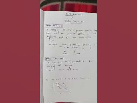 Difference between state function and path function in thermodynamics ...