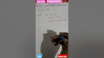 If tanA=CotB, prove that A+B=90° #class10 #seba #shorts