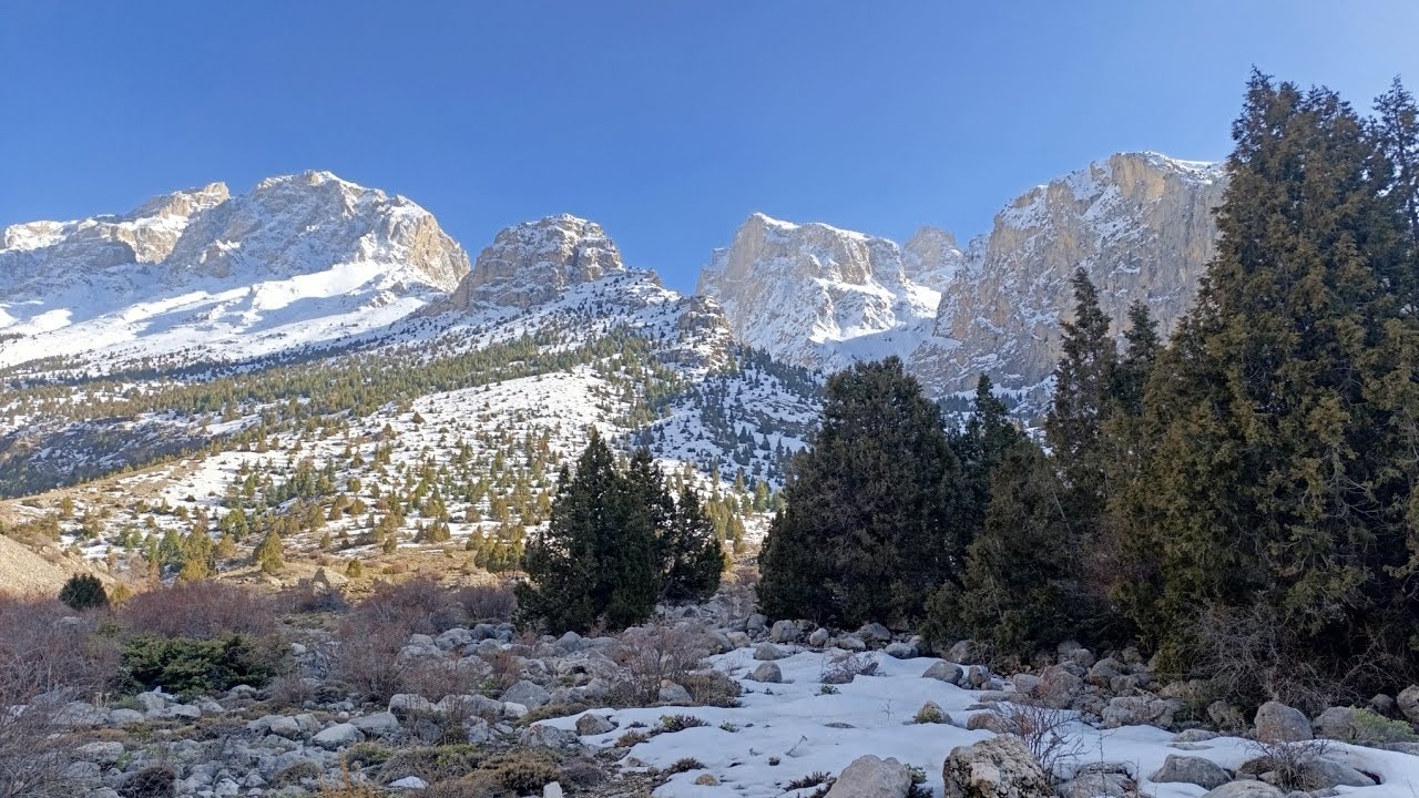 Emli vadisinde kış kampı