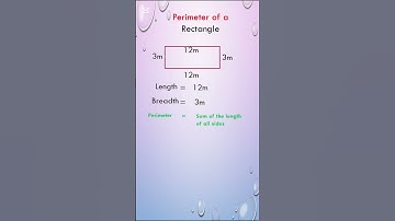 Perimeter of a rectangle length =12m breadth=3m