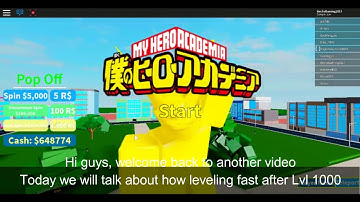 HOW TO LEVEL UP FAST AFTER LVL 1000 (BOKU NO ROBLOX : REMASTERED)