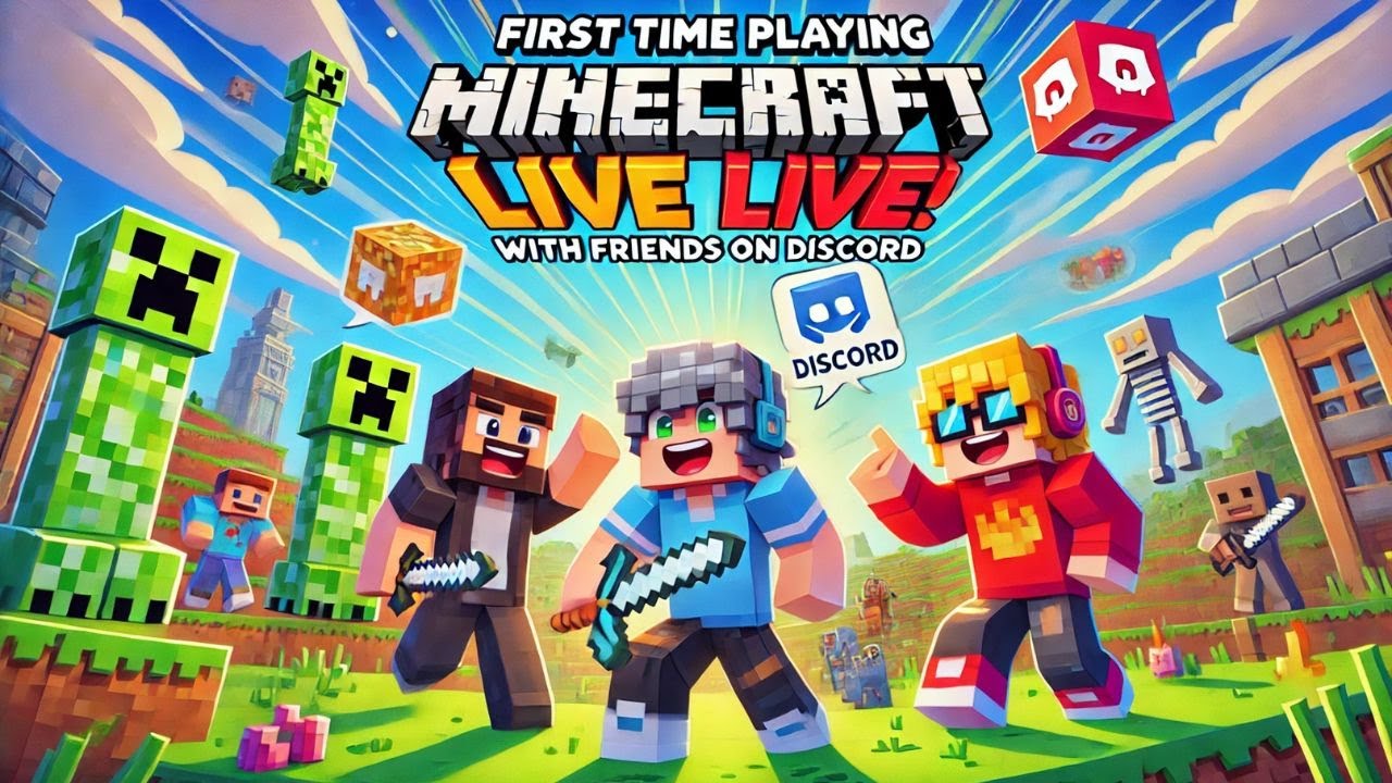 🔴 First Time Playing Minecraft Live With Friends - YouTube