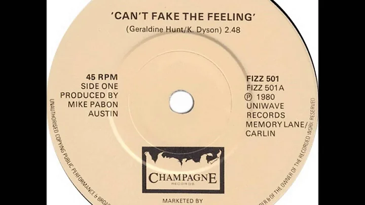 Geraldine Hunt - Can't Fake The Feeling (Dj ''S'' Remix)