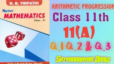 Arithmetic Progression Chapter 11(A) Q.1 2& 3 Class 11th Mathematics ll RB Tripathi ll MP Board [EM]