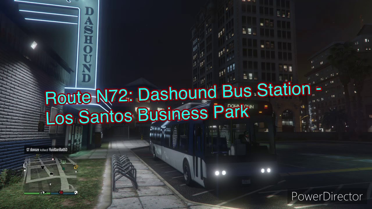 FULL ROUTE VISUAL | N72: Dashound Bus Station - Los Santos Business Park