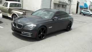 22" Inch Ruff Racing R1 Black Concave Wheels 2010 BMW 7 Series Review Miami Free Shipping