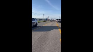 Nebraska Task Force One receives police escort out of Pocahontas, Arkansas