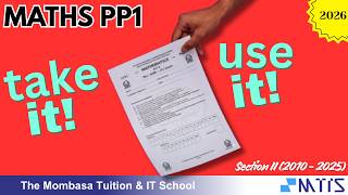 KCSE MATHEMATICS PAPER 1 SECTION B TRENDS FROM 2010–2025 screenshot 4
