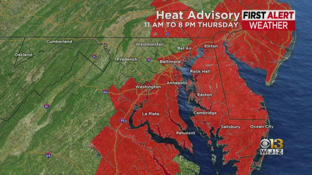 Maryland Weather Thursday is an Alert Day due to dangerous heat YouTube