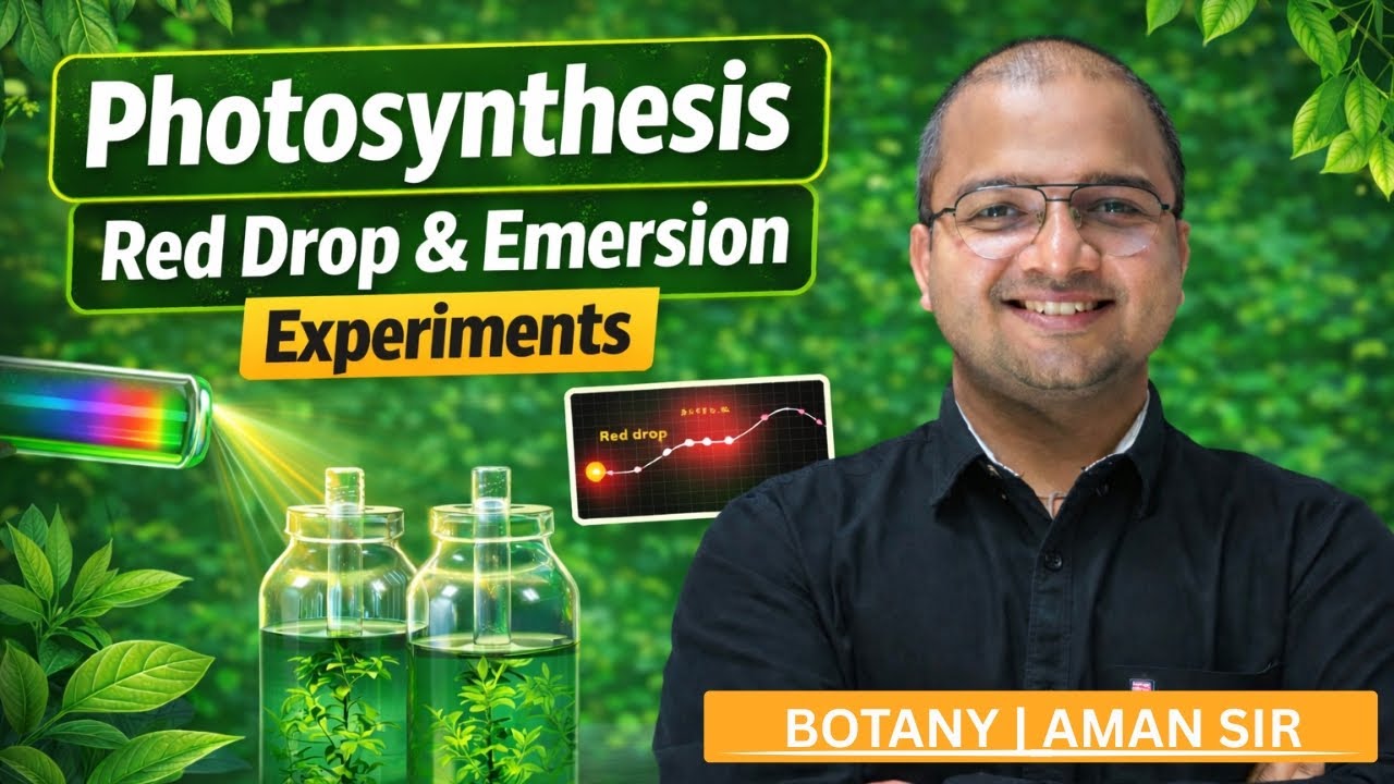 Photosynthesis Red Drop & Emersion Experiments | Botany | Aman Sir ...