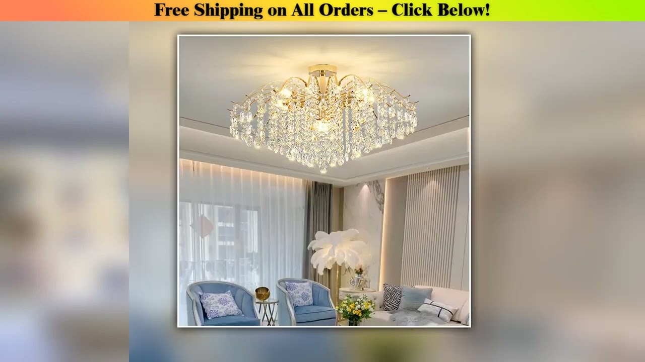 Modern Luxury Crystal Ceiling Chandelier For Living Room dining room Bedroom Ceiling Lamp LED