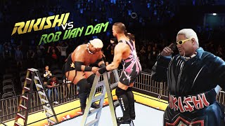 ROB VAN DAM VS RIKISHI/WWE 2K24/LADDERS MATCH