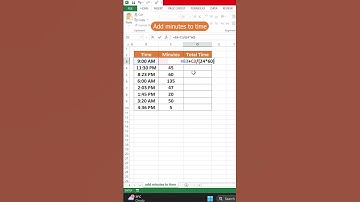 Add minutes to time 😀😀🔥#shorts #excel