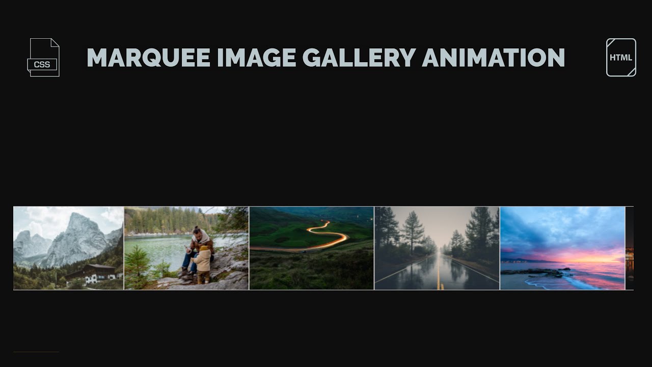 Image Gallery (Marquee Effect) Animation Using By HTML And CSS |  CodeExpress - YouTube