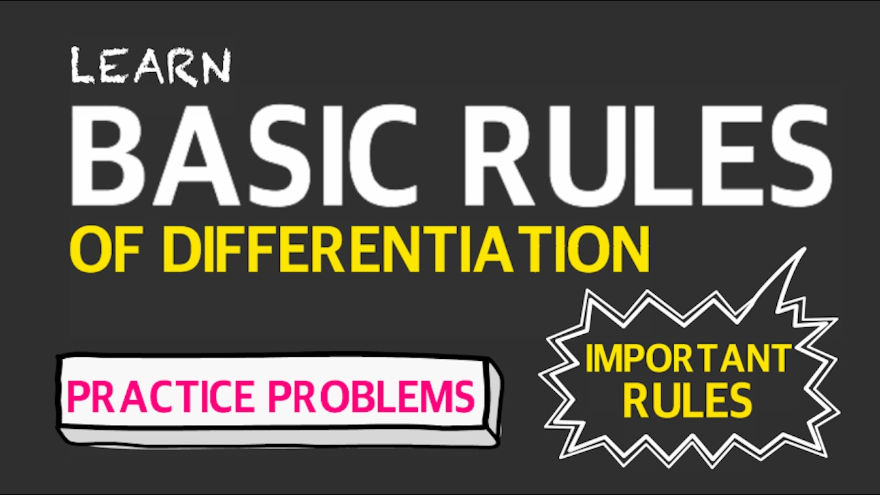 DIFFERENTIATION BASIC RULES (CALCULUS) (DERIVATIVE) #23 - YouTube