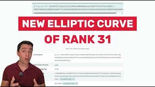 A **NEW** elliptic curve of rank 31 (plus details)