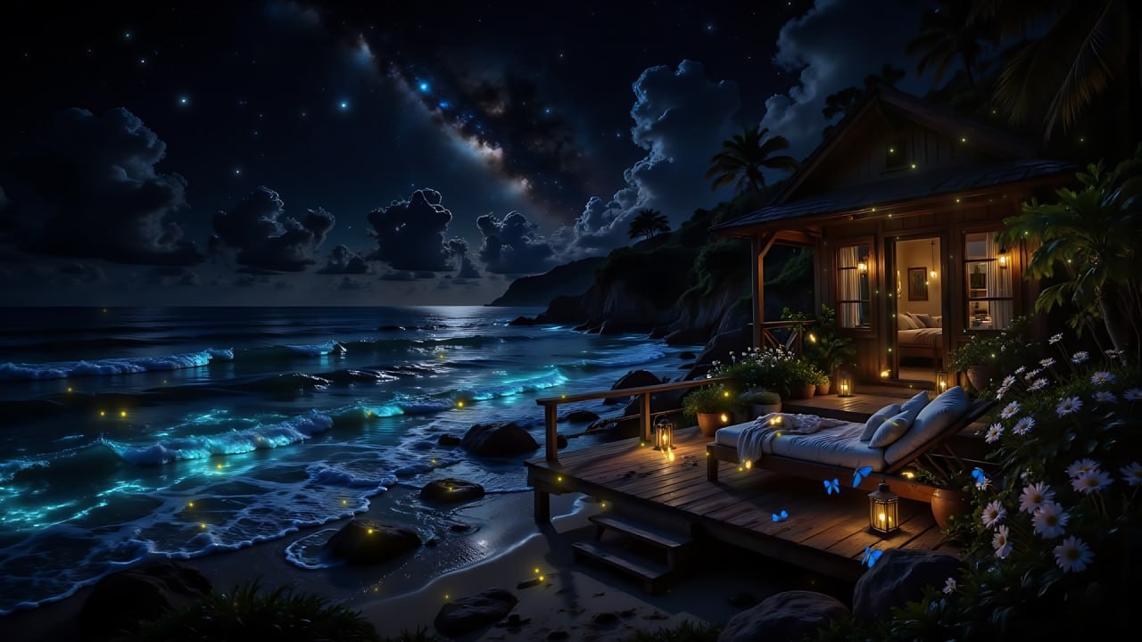 Терапия Глубокого Сна (Без Рекламы) • Спокойные Ночные Океанские Волны • Успокойте Свой Разум И П...