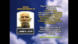 James Leon ~ Short Obituary