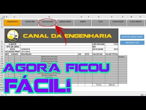 A melhor Planilha de orçamento de obras!