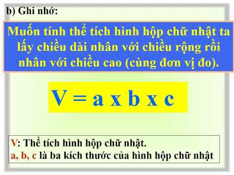 Môn Toán - Lớp 5 - Tuần 24 - Thể tích hình hộp chữ nhật