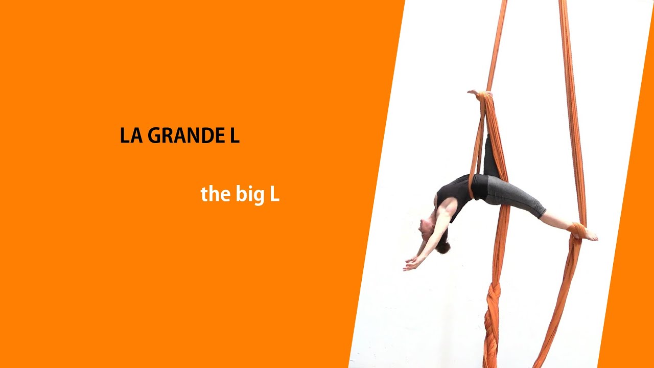 Tessuto Aereo figure La grande L - The Big L pose aerial silk