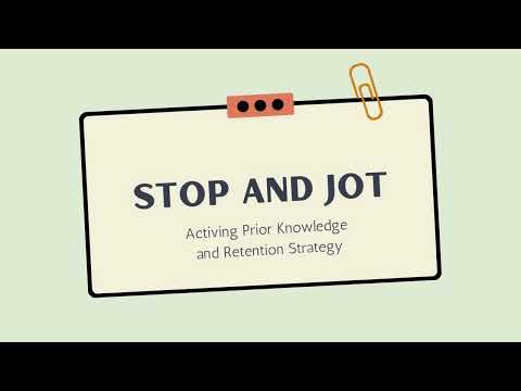 Stop and Jot