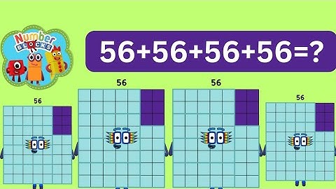 NUMBERBLOCKS ADDITION OF FOUR SAME SQUARE NUMBERS | ADD DUPLICATE NUMBER | LEARN TO COUNT