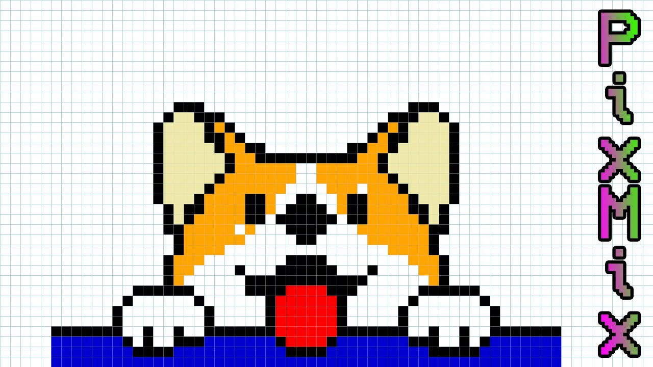 Рисуем по клеточкам собачку