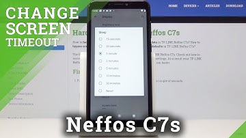 How to Change Screen Timeout in TP-LINK Neffos C7s - Display Settings