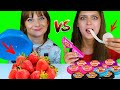 ASMR STRAWBERRY VS STRAWBERRY FOOD CHALLENGE | EATING SOUNDS LILIBU