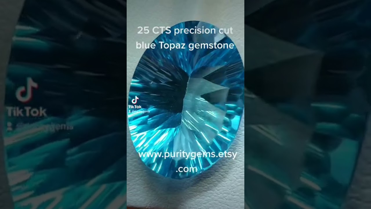 Half price natural blue topaz gemstone 25 CTS www.puritygems.etsy.com