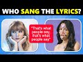 Pop Song Lyrics Quiz