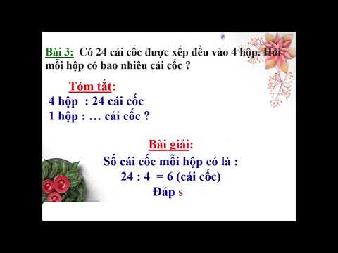 Lớp 3 - Tuần 2 - Toán: Ôn tập các bảng chia