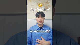 How to say 'I'm hungry' in Korean🇰🇷 #learnkorean