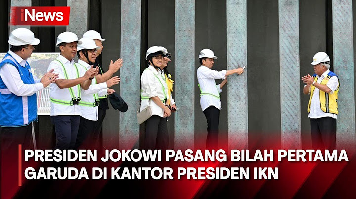 Bermalam di IKN, Presiden Jokowi Pasang Bilah Pertama Garuda di Kantor Presiden IKN