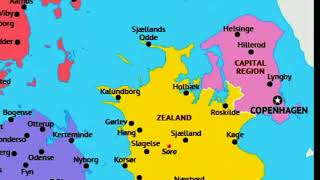 map of  Denmark