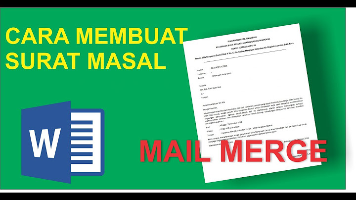 Menu yang berisi ikon-ikon untuk instruksi mail merge atau surat massal adalah