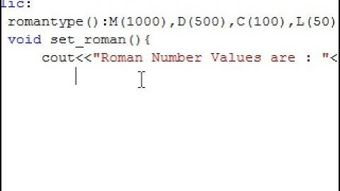 Roman Number Part 1