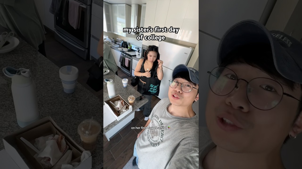 My sister’s first day of college