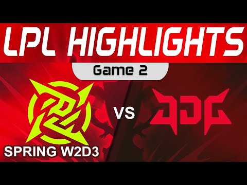 NIP vs JDG Highlights Game 2 LPL Spring Split 2024 Ninjas in Pyjamas vs JD Gaming by Onivia
