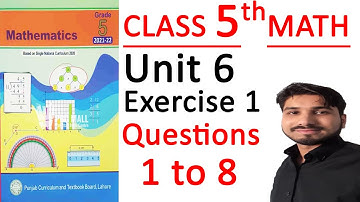 Class 5 Math, 5th Class Math’s Ch No 6 Exercise 1 Q No 1 to 8, 5th class Math Unitary Method