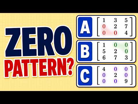 Upper/Lower Triangular and Diagonal Matrix Explained Fast