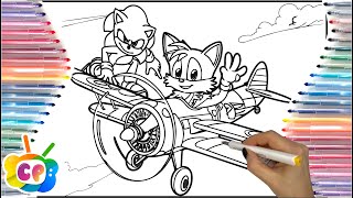 Sonic 2 coloring pages movie Sonic 2 movie trailer how to draw Sonic 2