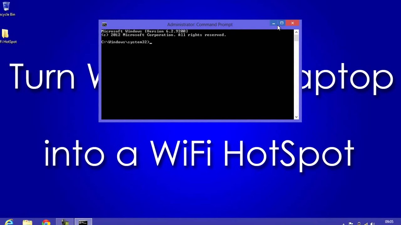 Turn Windows 8 Laptop into WiFi HotSpot How To
